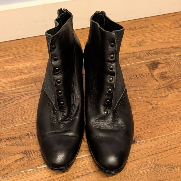 CYDWOQ Bottie Black Handmade Women's Ankle Boots - Picture 4 of 7